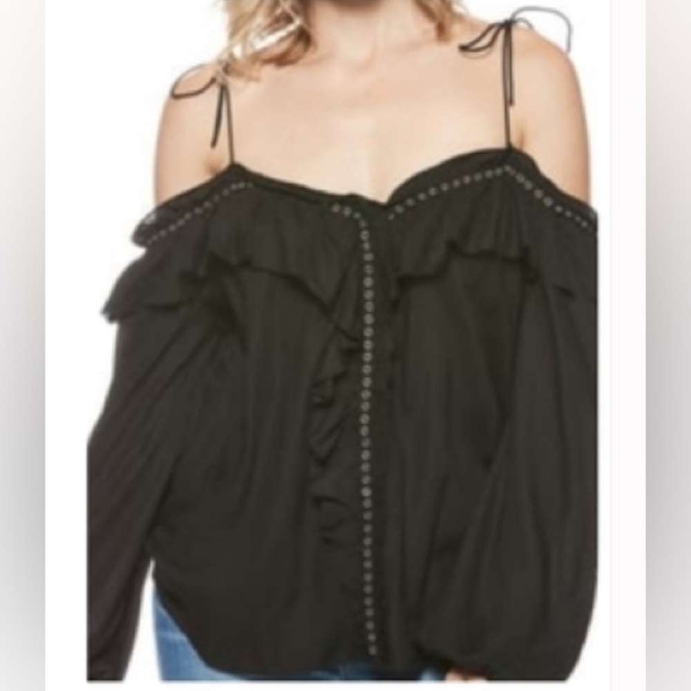 Paige Journee Off-the-Shoulder Long Sleeve Ruffled - Size M - Picture 2 of 3